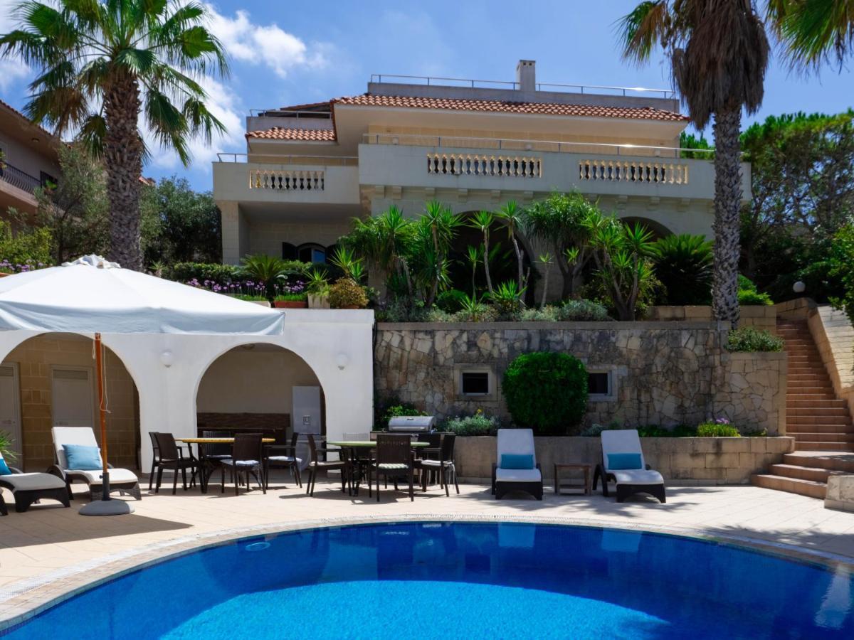 Villa Palma - Sunset Sea Views With Pool, Jacuzzi, Sauna And Games Room Mellieħa Exterior foto