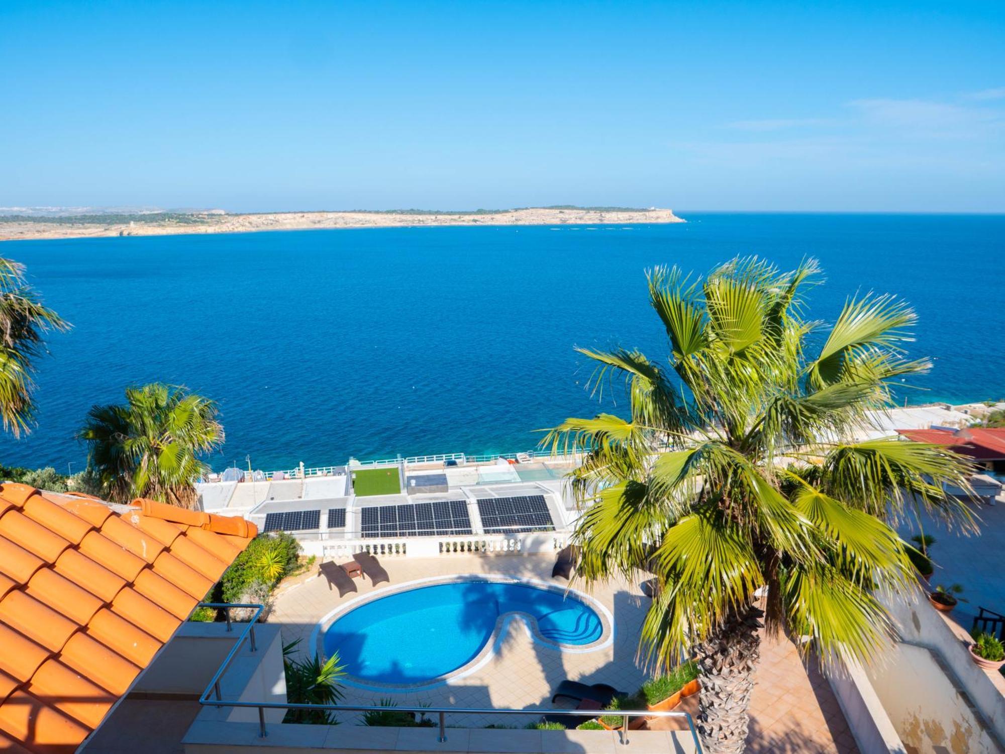Villa Palma - Sunset Sea Views With Pool, Jacuzzi, Sauna And Games Room Mellieħa Exterior foto